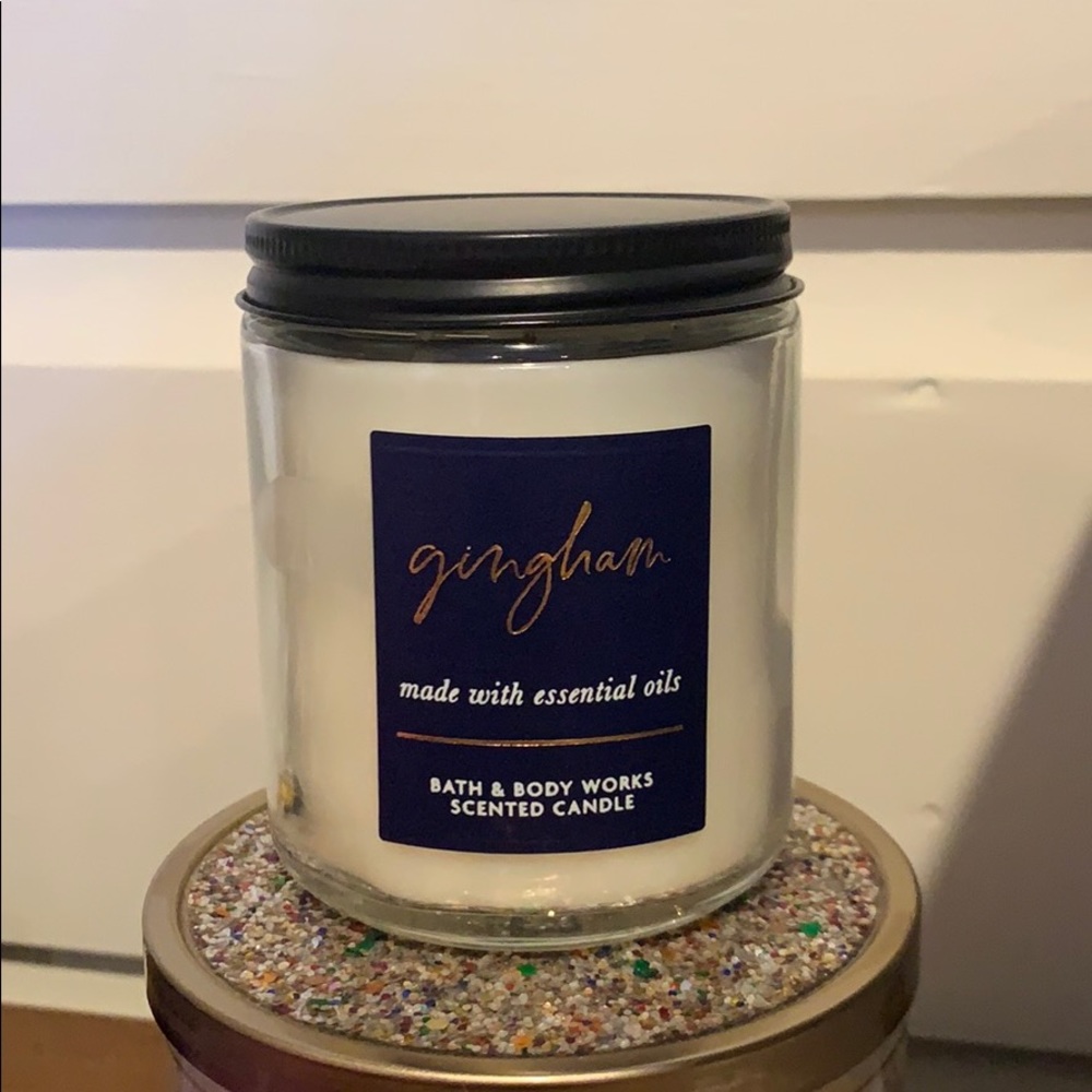 Bath and Body Works candle Gingham